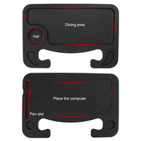 Fujin — plateau de volant pour intérieur de voiture, portable, double face, noir, pour pc portable, repas