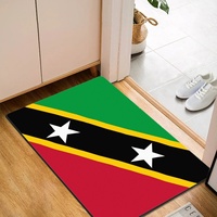 Tapis de sol rectangulaire en caoutchouc avec drapeau de Sainte-Kitts et Nevis, 40x60cm, paillasson antidérapant, décoration intérieure et extérieure