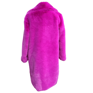 Veste en fausse fourrure de lapin de luxe pour femmes, longueur mi-cuisse, manteau chaud et moelleux pour femmes - Product Image 2
