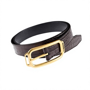 Women's Vintage Formal Cowhide Leather Pin Buckle Belt Floral Pattern 3.8cm Width Eco-Friendly Waterproof Luxury Steel Buckle - Product Image 5