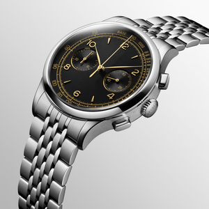 Montre chronographe automatique pour homme, bracelet en acier inoxydable, cristal saphir, style vintage, montre-bracelet Longinesing - Product Image 1