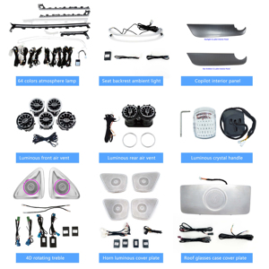 Ensemble complet W247 64 couleurs Kit de lumière ambiante de voiture Turbine <span class=keywords><strong>lumineuse</strong></span> évent pour <span class=keywords><strong>Mercedes</strong></span> Benz classe B/GLA W247 H247 - Product Image 2