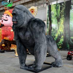 Modèle d'animal animatronique de parc d'attractions Gecai, modèle de gorille argenté grandeur nature - Product Image 3