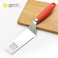 Spatule à fentes en acier inoxydable de haute qualité avec lame dentelée, pelle multifonctionnelle pour steak frit, ustensile de cuisine