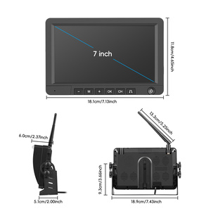 Caméra <span class=keywords><strong>de</strong></span> <span class=keywords><strong>recul</strong></span> sans fil Podofo 7 pouces avec moniteur et caméra <span class=keywords><strong>de</strong></span> freinage intégrée <span class=keywords><strong>pour</strong></span> <span class=keywords><strong>Renault</strong></span> Trafic/Opel Combo/Vauxhall Vivaro 2001-2014 - Product Image 4