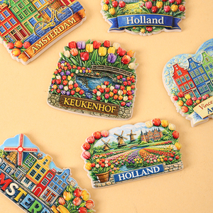 Imanes de Resina 3D Ecológicos con Diseño Art Deco de Ámsterdam, Pegatinas Magnéticas para Refrigerador, Recuerdo, Venta al Por Mayor - Product Image 5