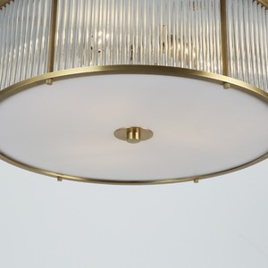 Copper Custom American Style Minimalist Luxury Steel Glass Surface Mounted <b>Ceiling</b> <b>Light</b> Modern Living Room <b>Round</b> Lamp - Product Image 2