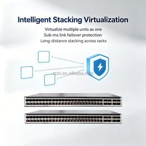 Commutateur d'aggregation d'entreprise JX S6600-48X8C 48x10GE SFP+ pour centre de données, avec 8x100GE QSFP28 Uplink, VXLAN, <span class=keywords><strong>M</strong></span>-LAG, RoCE V2 - Product Image 3