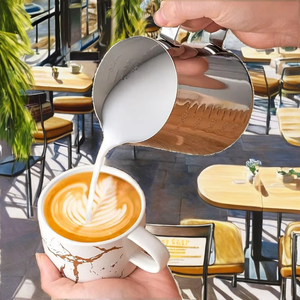 Modern Eco-Friendly Stainless Steel Latte Art Cup and Thickened Milk Frothing Pitcher Steaming Coffee - Product Image 2