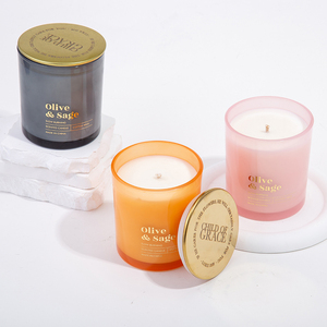 Aikun Premium Soja Cera Quarto Fragrância Aromaterapia Velas Serigrafia Atacado Pequeno Tamanho Olive Sage Vela Perfumada - Product Image 4