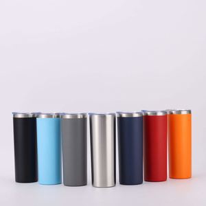 Gobelet isotherme blanc droit de 20 oz en acier inoxydable vierge pour sublimation, avec couvercle et paille, idéal pour les voyages - Product Image 3
