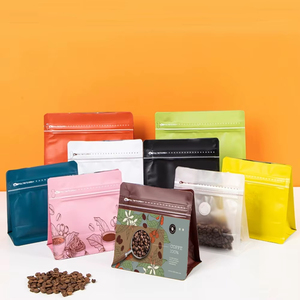 Bolsas <span class=keywords><strong>de</strong></span> Café al por Mayor <span class=keywords><strong>de</strong></span> 250g/12oz, <span class=keywords><strong>con</strong></span> Logotipo Impreso Personalizado, Base Plana <span class=keywords><strong>de</strong></span> Plástico, <span class=keywords><strong>con</strong></span> Válvula y Cierre - Product Image 1
