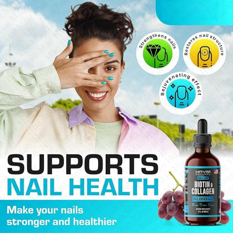 Biotin and Collagen Liquid Drops - Promote Hair & Nail Growth