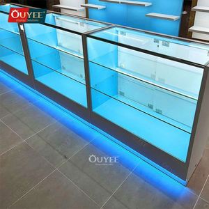 Tienda de humo moderna Fabricante Dispensario Vitrina de vidrio Vitrina moderna Mostrador de exhibición de tabaco de cigarro de vidrio - Product Image 3