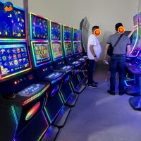 Terminal de jeu en ligne pour machine de jeu, écran incurvé 43 pouces, cabinet en métal et acrylique, options personnalisables pour utilisation en arcade