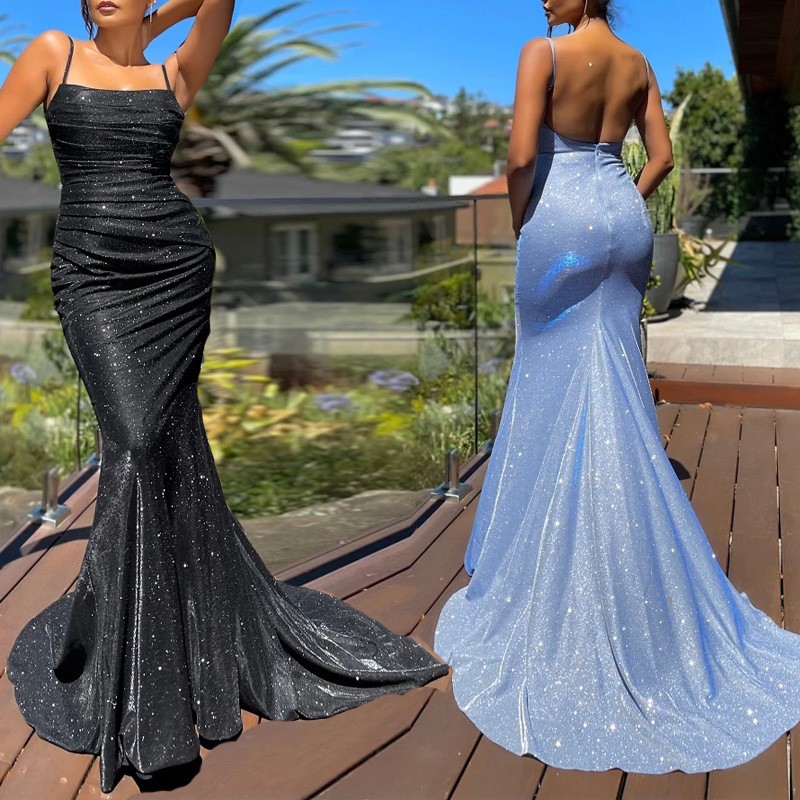 Ww011 Floor Length Slim Backless Prom 
