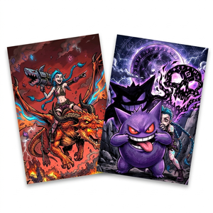 DL Pokemond X Rune Battle Artboard Shikishi, Lámina Decorativa de Pared de Edición Limitada con Lámina Dorada, Juego de Cartas Coleccionable, Juego de Mesa, Regalo de <span class=keywords><strong>Anime</strong></span> - Product Image 1