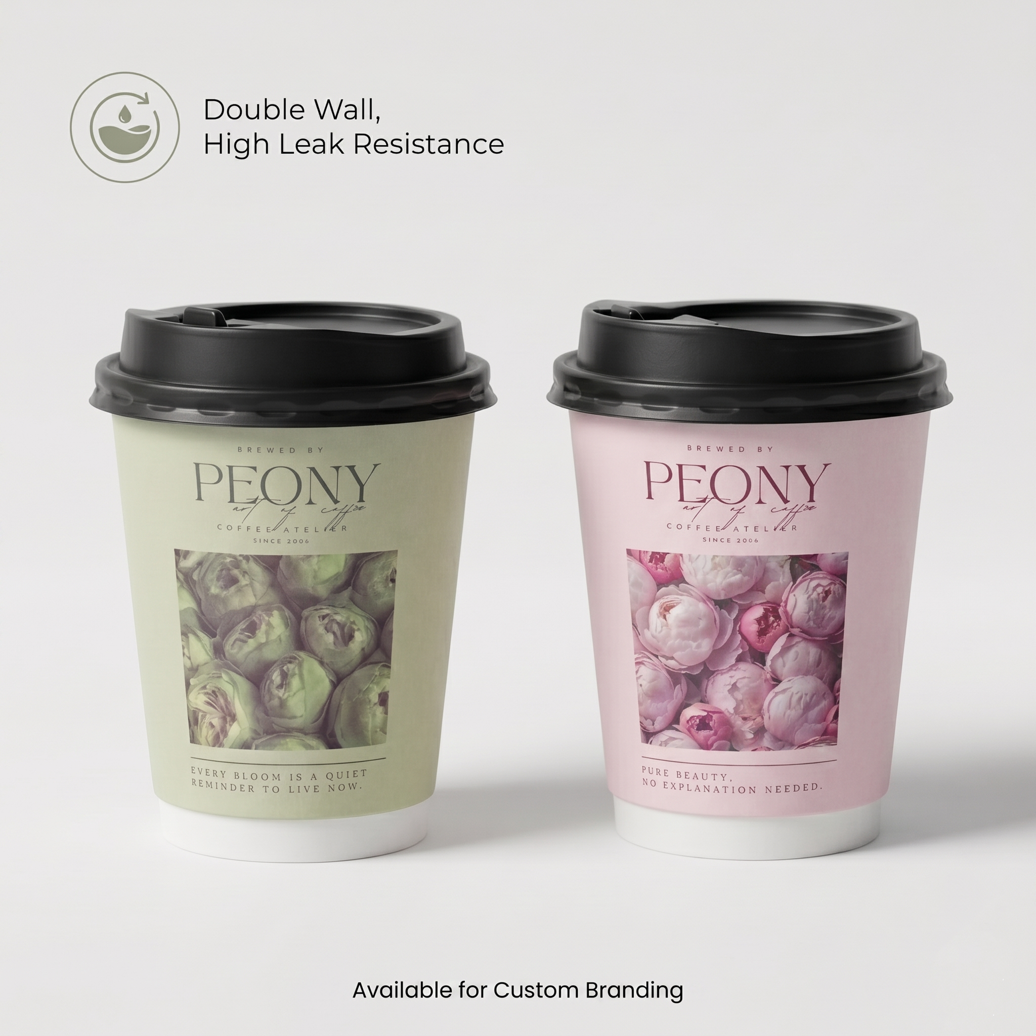 12oz 16oz Disposable Paper Coffee Cup With Lids Eco Friendly Biodegradable Compostable Double Wall Hot Drink Cup