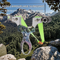 Slingshot de chasse en plein air, en alliage de zinc, camouflage, avec bande élastique plate, 11,5x9 cm, 152 g