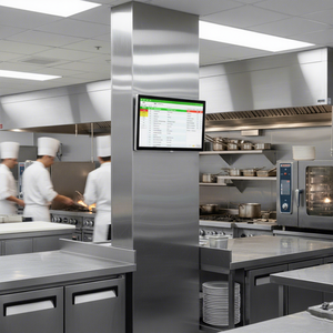 ระบบจอแสดงผลในครัวขนาด 215 นิ้ว หน้าจอสัมผัส POS ป้องกันคราบไขมัน กันน้ำ สำหรับร้านกาแฟ/ร้านอาหาร/ร้านพิซซ่า/ร้านเบอร์เกอร์/ร้านอาหารแบบไร้พนักงาน - Product Image 1