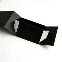 Emballage personnalisé de haute qualité avec logo imprimé, grand format, noir mat, pliable, magnétique, emballage en papier personnalisé avec logo, boîte de haute qualité