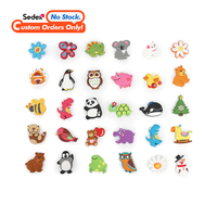Aimants de réfrigérateur en silicone 2D et 3D personnalisés OEM ODM, aimants créatifs en forme de panda en PVC souple