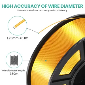 Sunluu filamento pla de seda, 1.75mm para impressora 3d 1kg textura de seda pla filamentos 3d