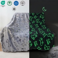 Manta Luminosa en la Oscuridad, Manta de Felpa Luminosa para Regalo, Manta de Felpa Luminosa Personalizada para el Invierno