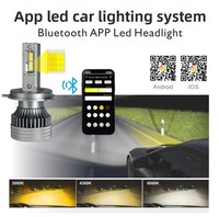 Faro LED para Auto con Control por Aplicación Bluetooth, Chip PLC+8 Portátil, 140W, Altura de Haz Ajustable, Aleación de Aluminio, 3000K-6000K, 1 Año de Garantía