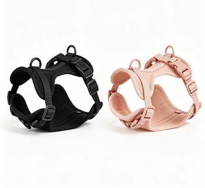 Soft Breathable Neoprene Dog <b>Harness</b> Set Personalized <b>Pet</b> Collar Elastic Leash Lightweight Portable Travel Outdoor Gear Kit - Product Image 3