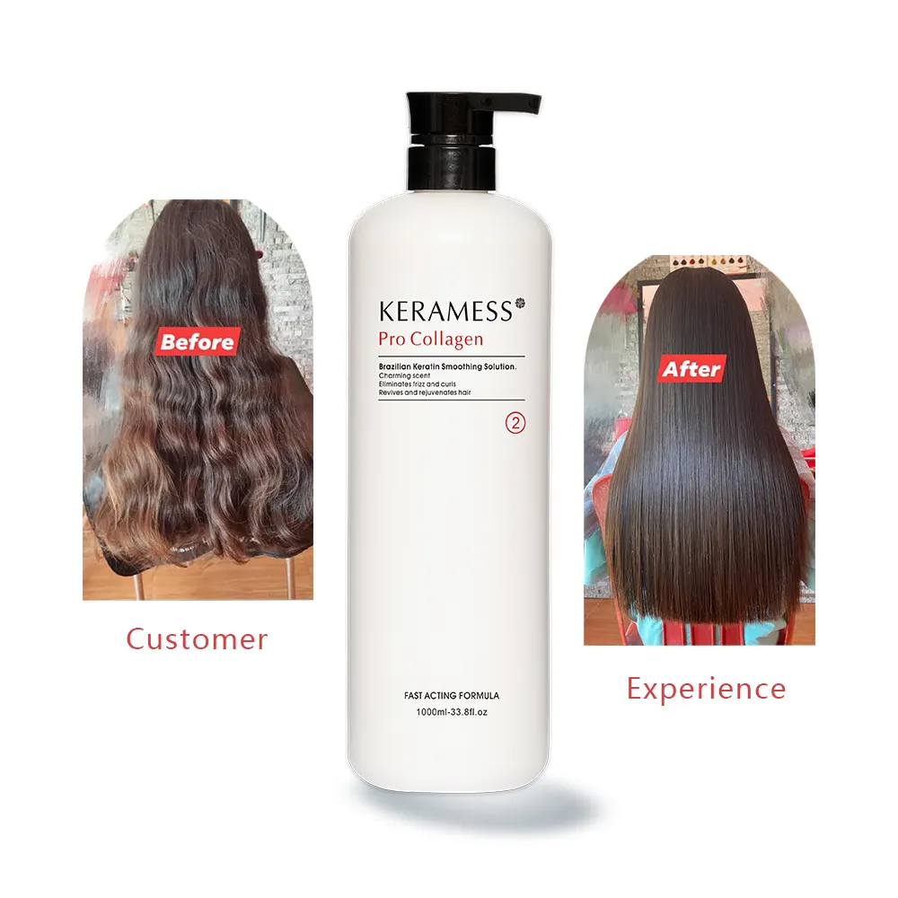 KeraMess Professional Keratin Therapy Brazil Smoothing Treatment Pro Collagen Keratin with Long lasting effect Straighten