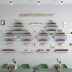 Étagère à vernis à ongles rectangulaire, présentoir de manucure mural, portable, en fer forgé solide, utilisation professionnelle en salon - Product Image 2