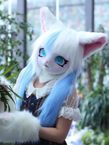 Casque et costume de qualité supérieure en fourrure Kigurumi - Product Image 5
