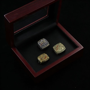 Juego de 3 Anillos de Campeonato Denver <span class=keywords><strong>Mustang</strong></span> 1997-2015, Aleación Plateada en Plata 925, Caja de Madera para Exhibición, Colección Conmemorativa - Product Image 4