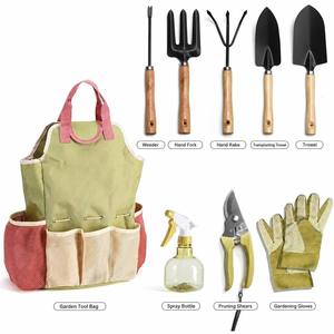 Outils de jardinage robustes avec sac de transport haut de gamme, cadeaux de jardinage pour femmes, ensemble complet de 9 pièces, outils de jardin de qualité durable - Product Image 2
