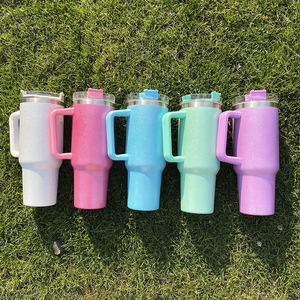 Gobelet à paillettes 40oz <span class=keywords><strong>blanc</strong></span> sublimation poudre brute gobelets à paillettes double paroi gobelet <span class=keywords><strong>pailleté</strong></span> 40oz isolé - Product Image 2