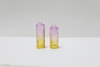 Nouveauté 10ml verre de couleur dégradé personnalisé pour bouteilles à billes bouteilles de pulvérisation à bouchon à vis pour crème de soin de la peau nettoyant pour le visage C
