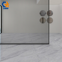 Carreaux de porcelaine gris 600x1200mm pour accents intérieurs de salle de bain de villa, antibactériens, antidérapants, brillants, résistants aux acides, texture pierre