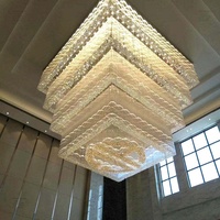 Lustre moderne de luxe, grand luminaire suspendu en cristal, luminaire décoratif personnalisé pour villa, salon, hall d'hôtel