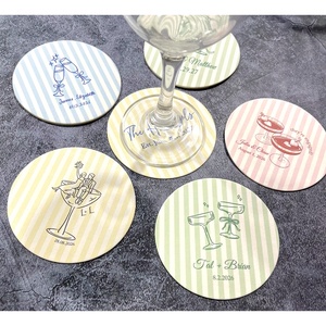 Sottobicchieri Personalizzati per Matrimonio, Sottobicchieri di Carta per Bar, Bomboniere per Matrimonio, Addio al Nubilato, Regali di Ringraziamento - Product Image 2