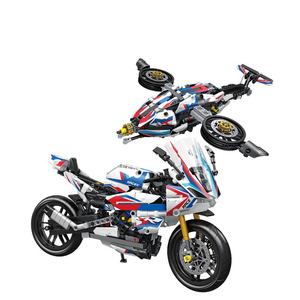 Bloques de Construcción de Plástico ABS, Motocicleta de Doble Transformación, Modelo de Locomotora Combinada, Decoración Infantil - Product Image 1