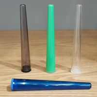Tube de cigare résistant au parfum en forme de cône de couleur claire 84mm 110mm support de cône en plastique de tube de rouleau personnalisé avec capuchon