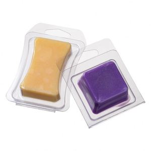 Tùy chỉnh rõ ràng PVC móc áo nhựa vỏ sò đôi vỉ Vòng Xà phòng hộp vỏ sò 4x4 duy nhất Vòng sáp tan vỏ sò bao bì - Product Image 5