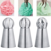 3-teiliges Set Spritztüllen für Kuchen-Dekoration, DIY Backzubehör für Sahne und Buttercreme