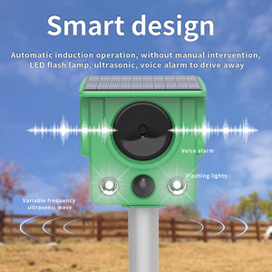 SAIJZEK Thiết Bị Đuổi Động Vật Năng Lượng Mặt Trời Ngoài Trời Nâng Cấp Rohs Mới Thiết Bị Đuổi Động Vật Chống Nước Ngăn Chặn Lợn Mèo Chó Cáo Gấu Trúc Hoang Dã - Product Image 3