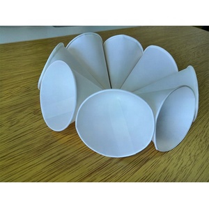 4.5Oz Cốc Giấy Hình Nón Màu Trắng Cạnh Giấy Gấp Cốc Nước Hình Nón Cốc Đá Cạo - Product Image 6