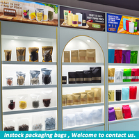 Sachet Doypack Blanc Mat Lebei Packing, Pochette en Papier Kraft, Sachet Ziplock Autoportant avec Fenêtre Transparente pour Emballage Alimentaire, Noix, Thé