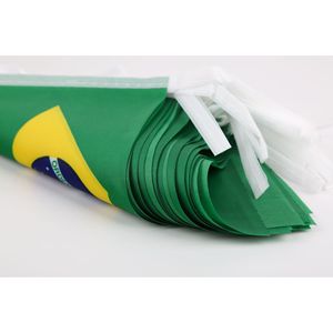 Banderoles drapeau brésilien en polyester rectangulaires, 12 pièces pour décorations d'événements - Product Image 3