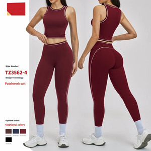 Nuevo Conjunto de Yoga de Primavera, Color <span class=keywords><strong>Nude</strong></span>, Ajustado, Antideslizante, Transpirable, de 2 Piezas, para Correr al Aire Libre y Hacer Ejercicio, Modelo 3562 - Product Image 2
