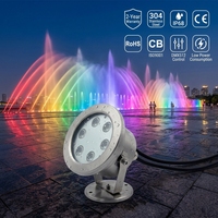 Éclairage LED sous-marin en acier inoxydable 9W, étanche IP68, avec télécommande RGB, pour étangs, fontaines, piscines et aménagements paysagers